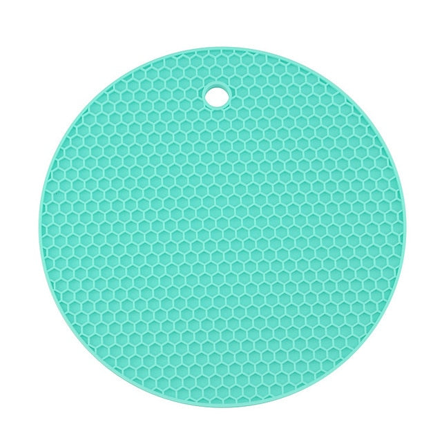 18/14cm Round Heat Resistant Silicone Mat Drink Cup Coasters