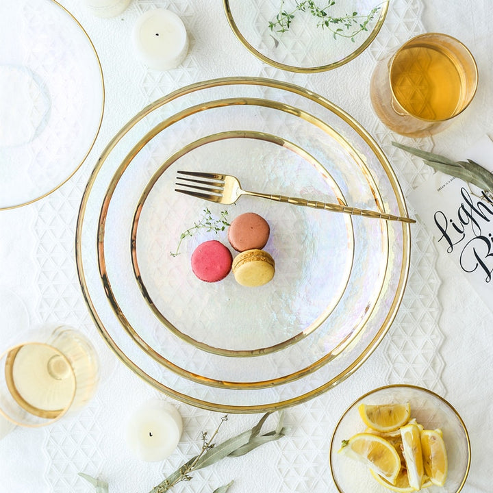 Rainbow Glass Dinner Plate