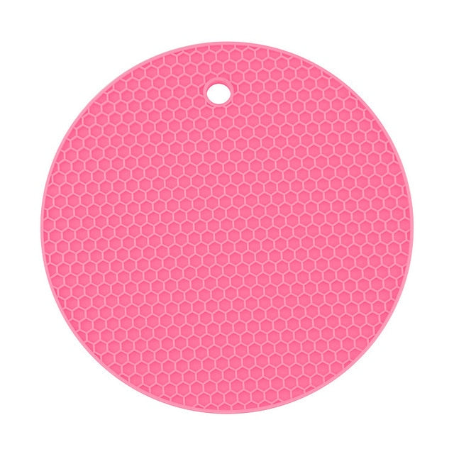 18/14cm Round Heat Resistant Silicone Mat Drink Cup Coasters